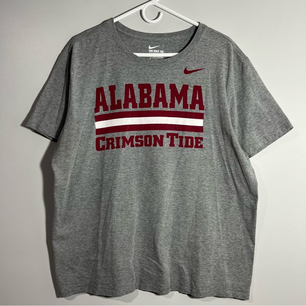 Nike Alabama Crimson Tide Gray White Red Short Sleeve T-Shirt Mens XL